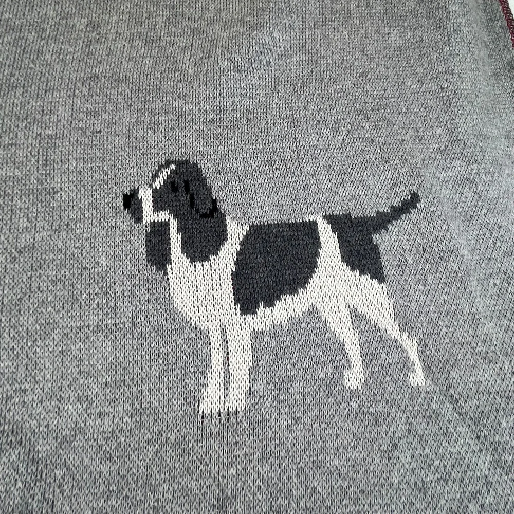 Holiday Dog Blanket Sweater Knit 50x60 Cotton Throw Dachshund Spaniel Christmas